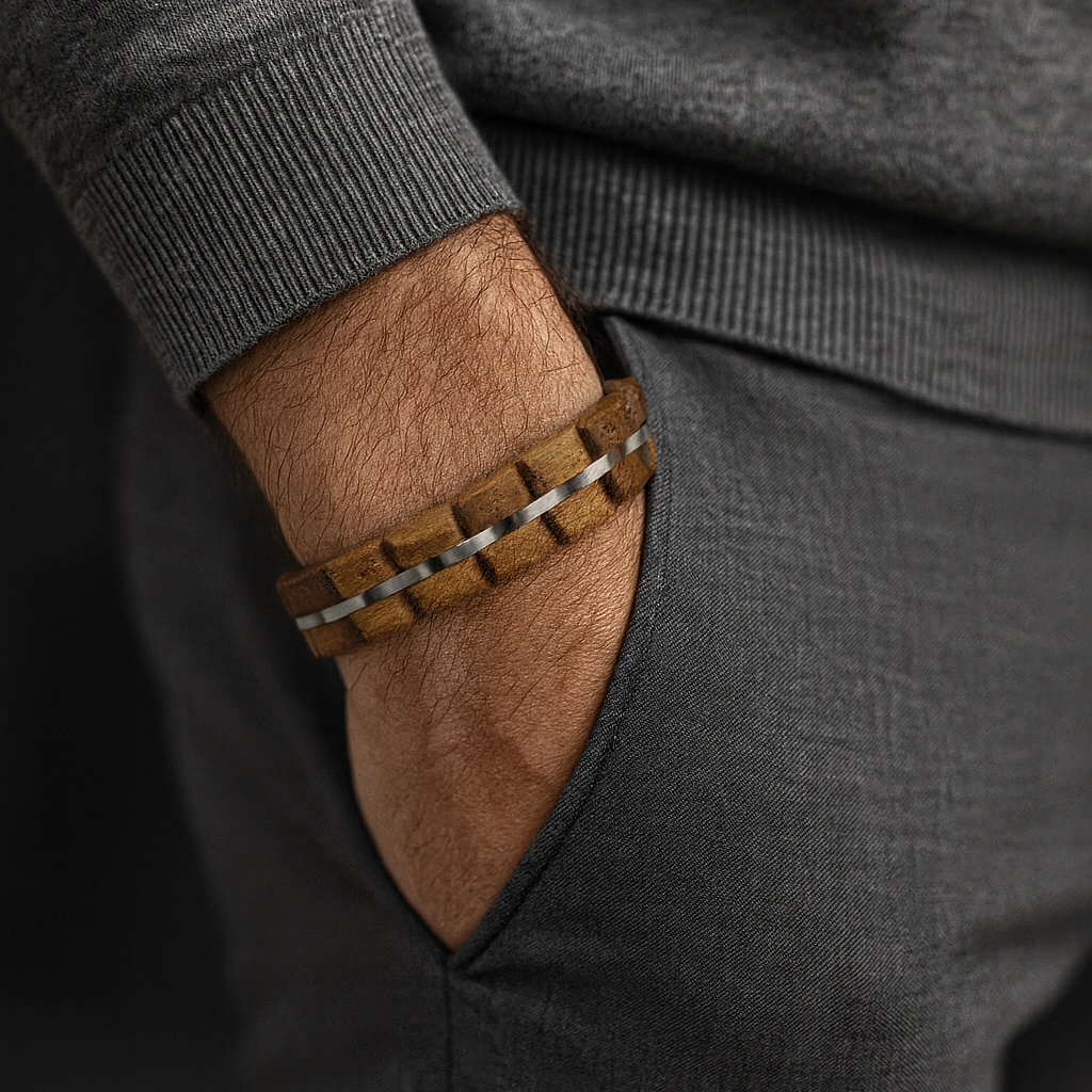 Bracelet modele Atlantis porté au poignet
