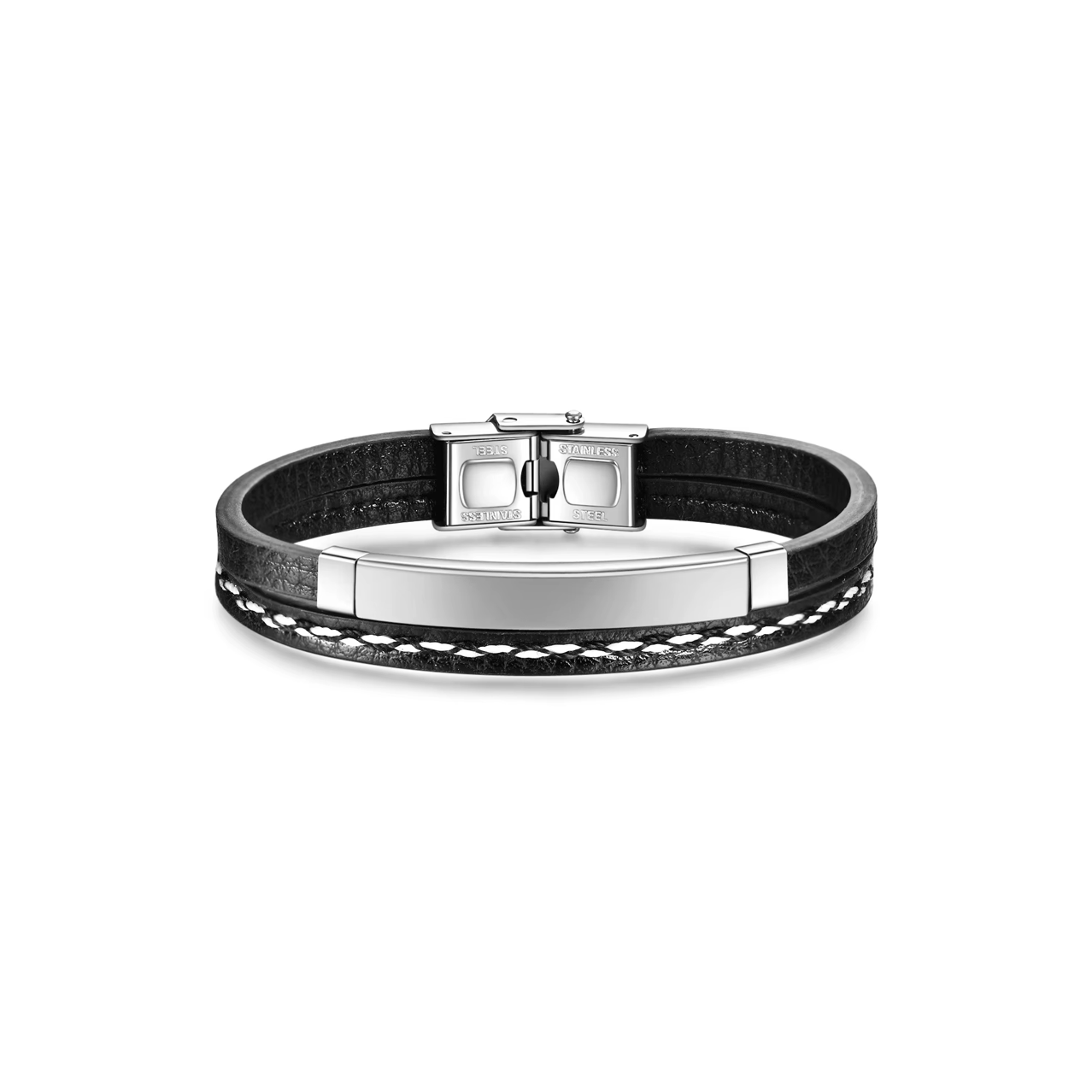 Modèle Urbain – Bracelet cuir et acier