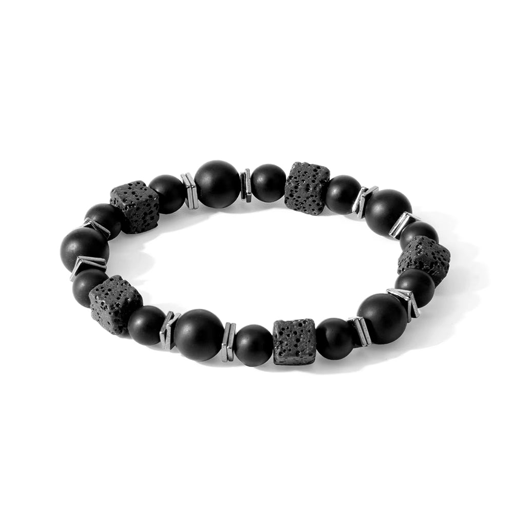 Modèle Basalte - Bracelet en Pierre de Lave