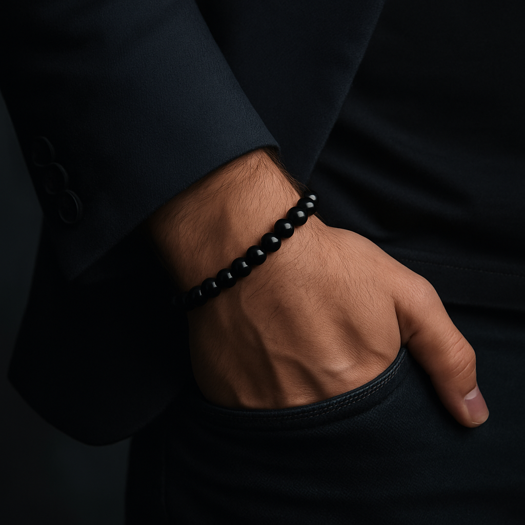 Modèle Erebus » – Bracelet en Onyx Noir
