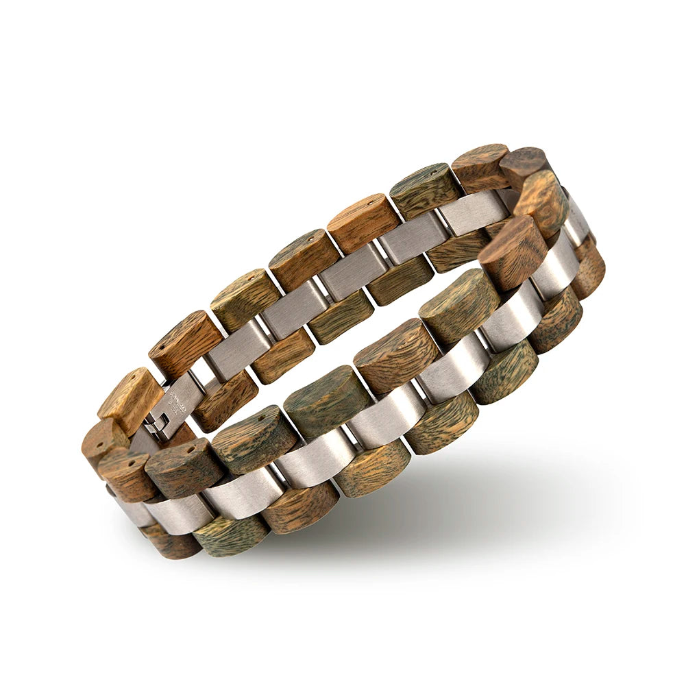 Modèle Borealis - Bracelet Bois & Acier
