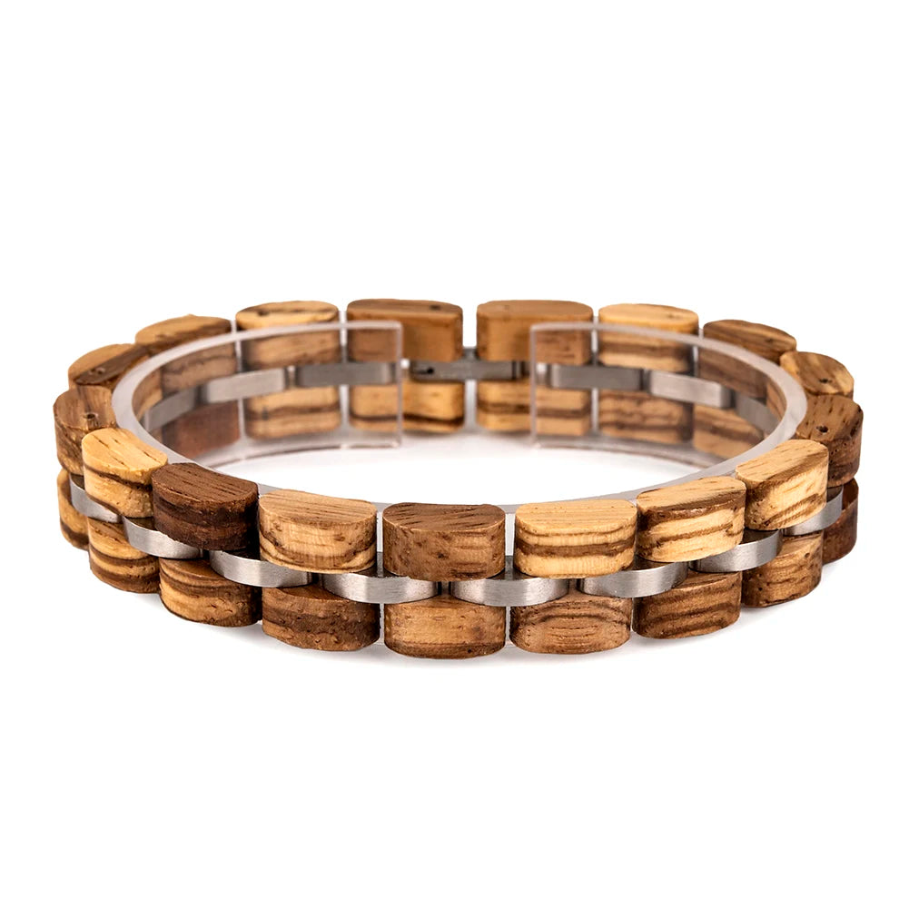 Modèle Borealis - Bracelet Bois & Acier