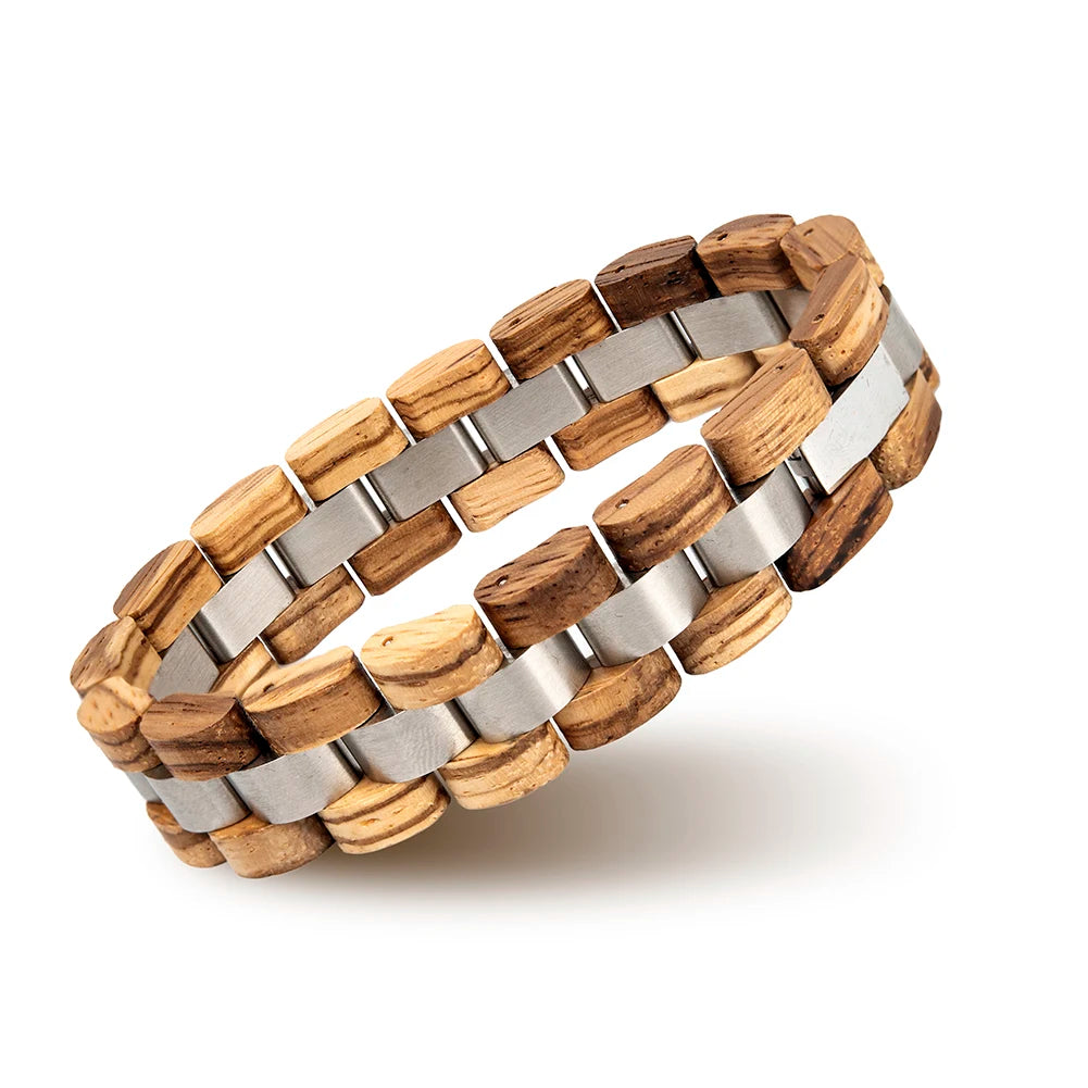 Modèle Borealis - Bracelet Bois & Acier