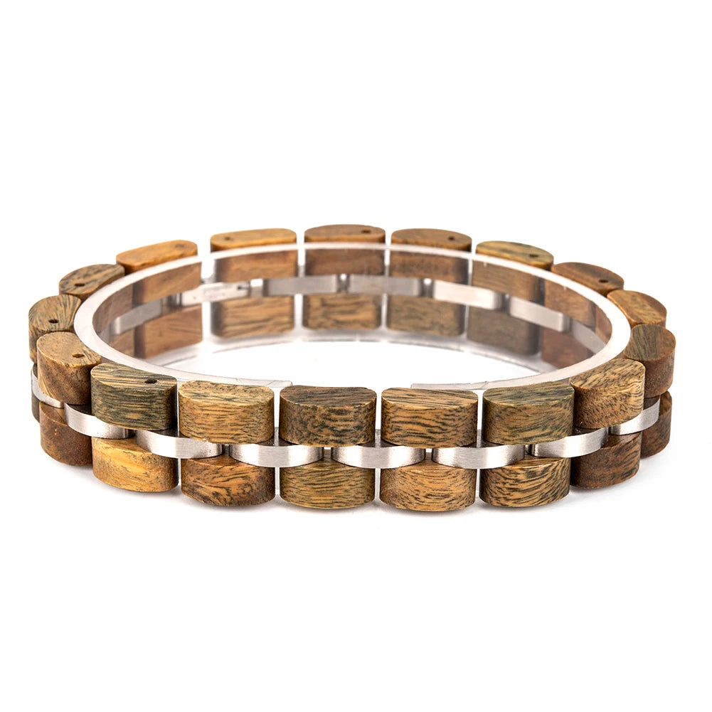Modèle Borealis - Bracelet Bois & Acier