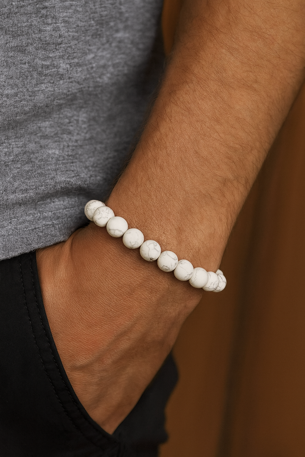 Modèle Selene  – Bracelet en Howlite