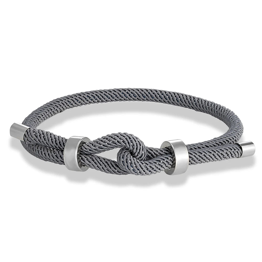 Modèle Nautis – Bracelet corde et acier