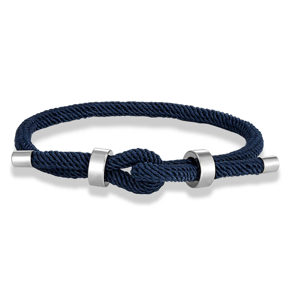 Modèle Nautis – Bracelet corde et acier